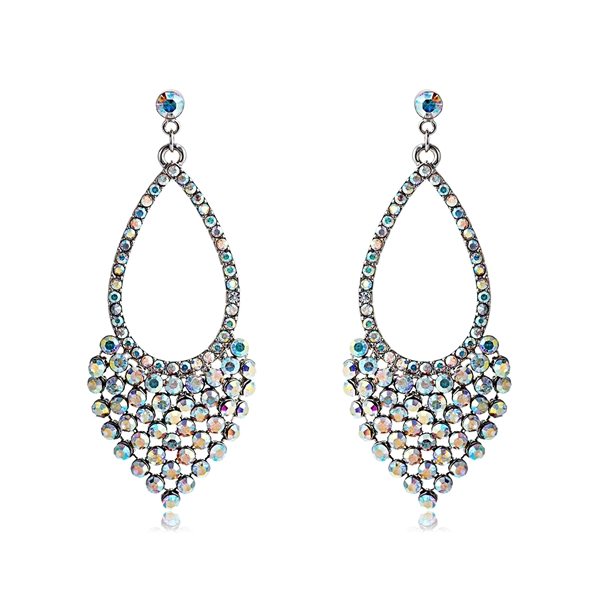Picture of New Swarovski Element Colorful Dangle Earrings