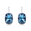Show details for Impressive Blue Swarovski Element Small Hoop Earrings with Low MOQ