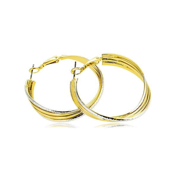 Picture of Trendy Gold Plated Casual Big Hoop Earrings with No-Risk Refund