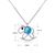 Picture of Great Value Blue Platinum Plated Pendant Necklace with Full Guarantee
