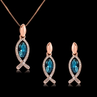 Picture of Classic Artificial Crystal Necklace and Earring Set at Unbeatable Price