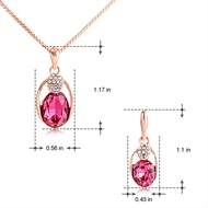 Picture of Irresistible Pink Classic Necklace and Earring Set As a Gift