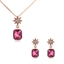Show details for Eye-Catching Rose Gold Plated 16 Inch Necklace and Earring Set with Member Discount
