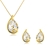 Picture of Great Value Rose Gold Plated Artificial Crystal Necklace and Earring Set in Exclusive Design