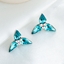 Show details for Featured Blue Swarovski Element Stud Earrings with Full Guarantee