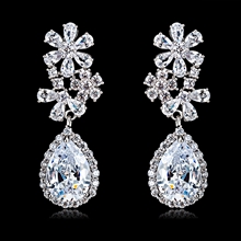 Show details for Popular Cubic Zirconia Big Dangle Earrings