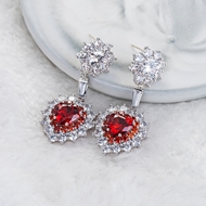 Picture of Luxury Red Dangle Earrings in Flattering Style