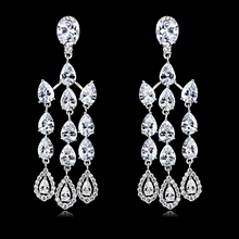 Show details for Designer Platinum Plated Copper or Brass Dangle Earrings Online