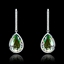Show details for New Design Platinum Plated Single Stone Drop & Dangle