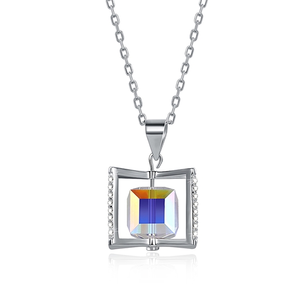 Picture of 925 Sterling Silver Swarovski Element Pendant Necklace from Certified Factory