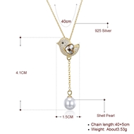Picture of Hot Selling Platinum Plated Swarovski Element Pendant Necklace from Top Designer