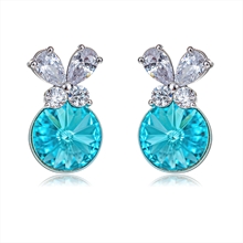 Show details for Bling Butterfly Blue Stud Earrings
