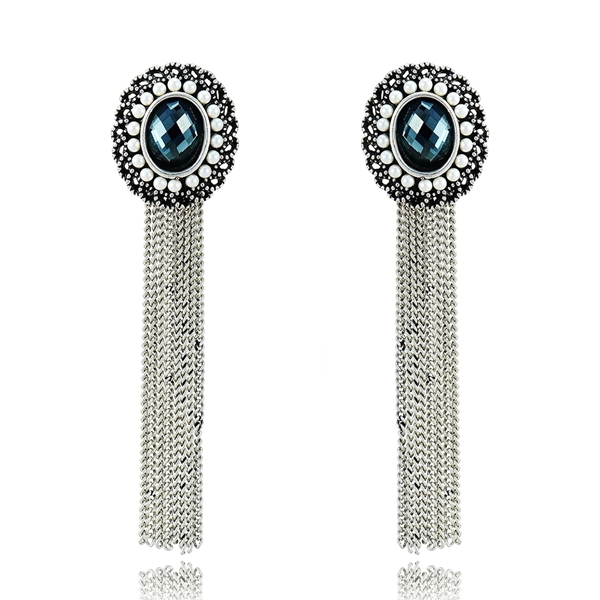 Picture of Exquisite Zinc-Alloy Artificial Crystal Drop & Dangle