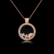 Picture of Delicate Rose Gold Plated Pendant Necklace in Flattering Style