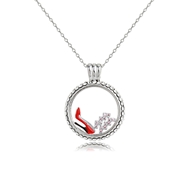 Picture of Amazing Small Platinum Plated Pendant Necklace