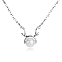 Show details for Copper or Brass Artificial Pearl Pendant Necklace Online Only