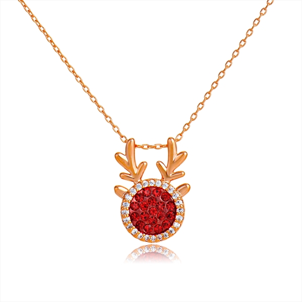 Charming Red Cubic Zirconia Pendant Necklace As a Gift