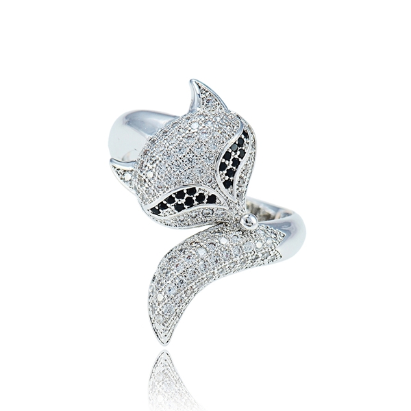 Picture of Superior Platinum Plated Brass Fashion Rings