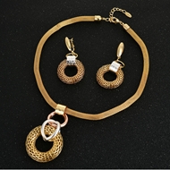 Picture of Most Popular Medium Multi-tone Plated Necklace and Earring Set