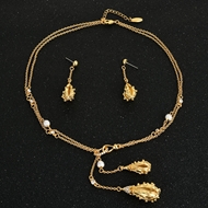 Picture of Casual Zinc Alloy Necklace and Earring Set of Original Design