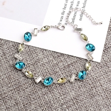 Show details for Zinc Alloy Artificial Crystal Fashion Bracelet from Reliable Manufacturer