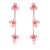 Picture of Staple Flower Pink Dangle Earrings with Low Cost