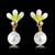 Picture of Stylish Flower Artificial Pearl Dangle Earrings