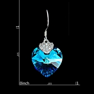 Picture of Long Lasting Platinum Plated Swarovski Element Drop & Dangle