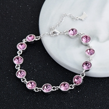 Show details for Cheap Platinum Plated Purple Fashion Bracelet From Reliable Factory