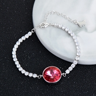 Show details for Affordable Platinum Plated Red Fashion Bracelet From Reliable Factory