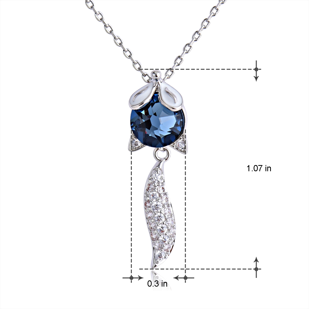 Most Popular Swarovski Element Blue Pendant Necklace