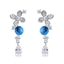 Show details for Charming Blue Small Dangle Earrings of Original Design