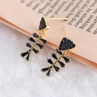 Show details for Featured Black Casual Dangle Earrings with Full Guarantee