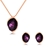 Picture of Wholesale Rose Gold Plated Artificial Crystal Necklace and Earring Set with No-Risk Return