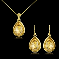 Picture of Irresistible Yellow Gold Plated Necklace and Earring Set with No-Risk Return