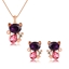 Show details for Casual Rose Gold Plated Necklace and Earring Set with Fast Shipping