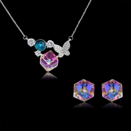 Picture of Classic Artificial Crystal Necklace and Earring Set of Original Design