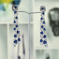 Picture of Luxury Platinum Plated Dangle Earrings in Exclusive Design