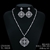 Picture of Beautiful Cubic Zirconia Copper or Brass Necklace and Earring Set
