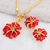Picture of Fashionable Casual Red Necklace and Earring Set Wholesale Price