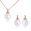 Show details for Zinc Alloy White Necklace and Earring Set from Certified Factory