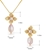 Picture of New Artificial Pearl Zinc Alloy Necklace and Earring Set
