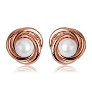 Picture of Unique Artificial Pearl White Stud Earrings