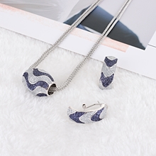 Show details for Staple Casual Platinum Plated Necklace and Earring Set