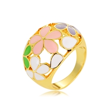 Show details for Bulk Gold Plated Colorful Fashion Ring Exclusive Online