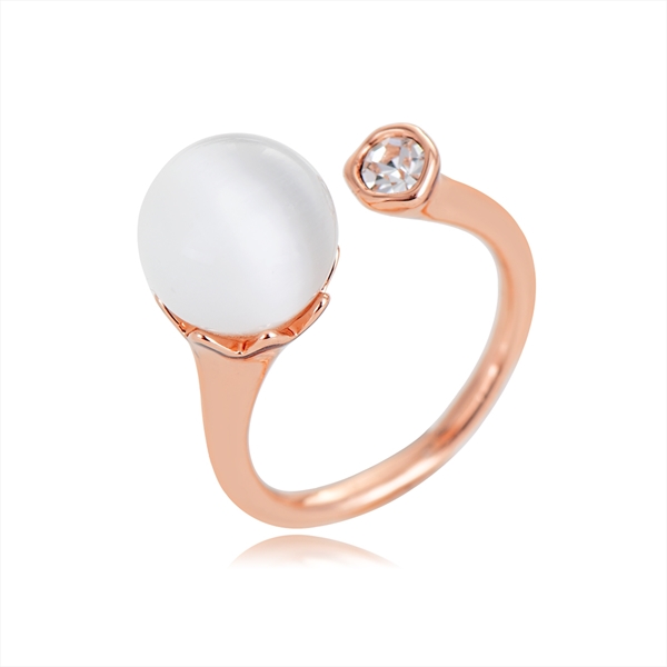 Picture of Beautiful Opal Rose Gold Plated Fashion Ring