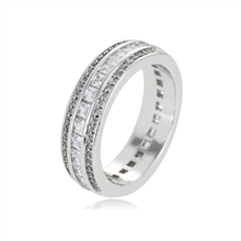 Show details for Inexpensive Platinum Plated Copper or Brass Fashion Ring of Original Design