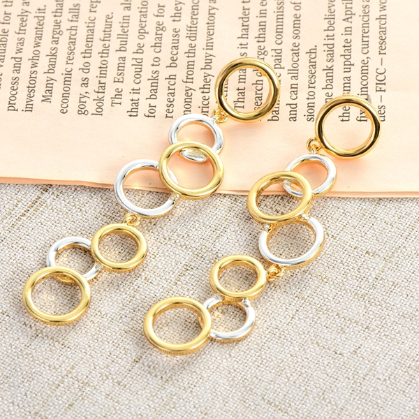 Picture of Wholesale Gold Plated Zinc Alloy Dangle Earrings with No-Risk Return