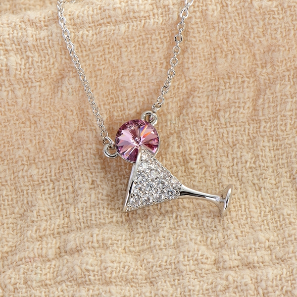 Picture of Bling Casual Platinum Plated Pendant Necklace