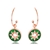 Picture of Classic Green Hoop Earrings of Original Design